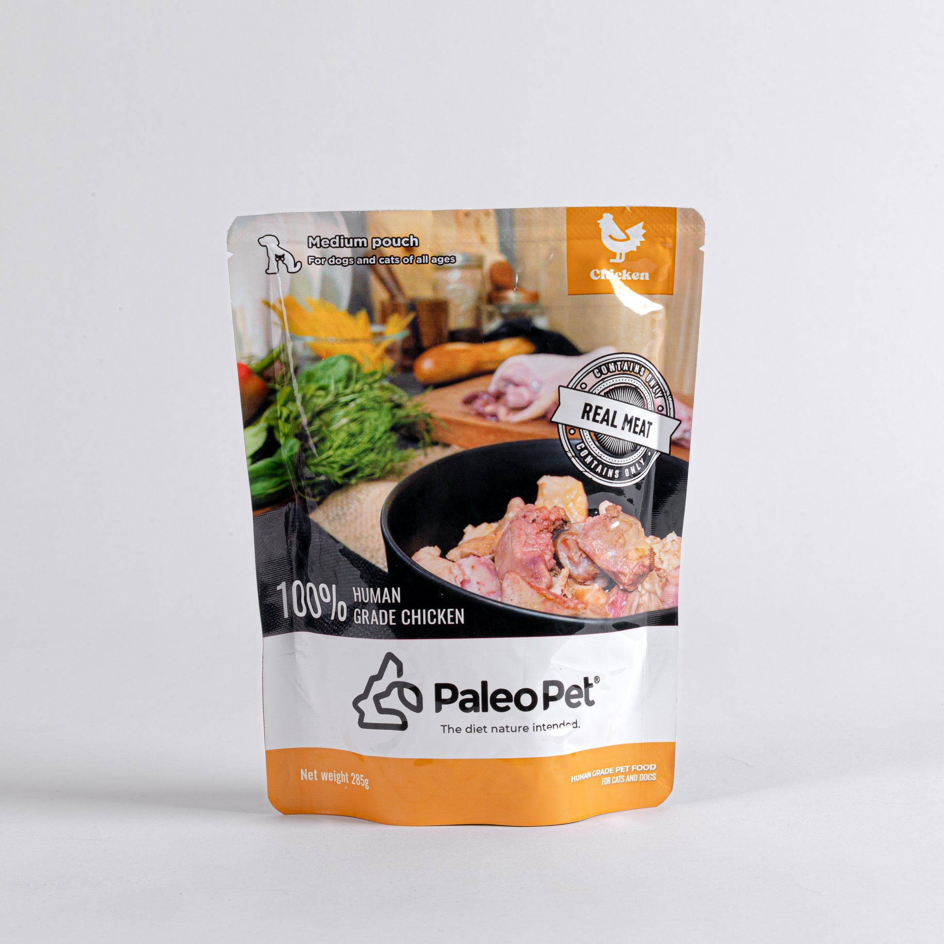 paleo pet medium pouch chicken