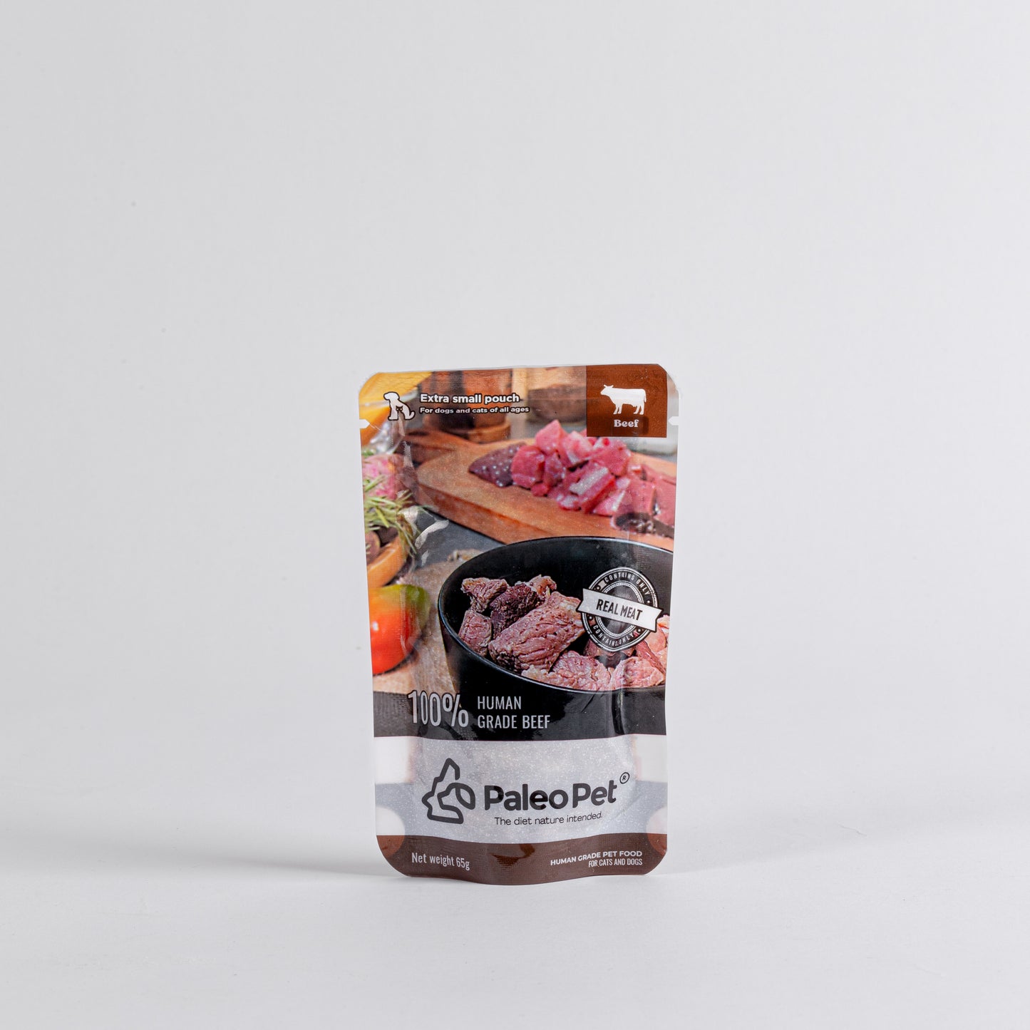 paleo pet extra small pouch beef