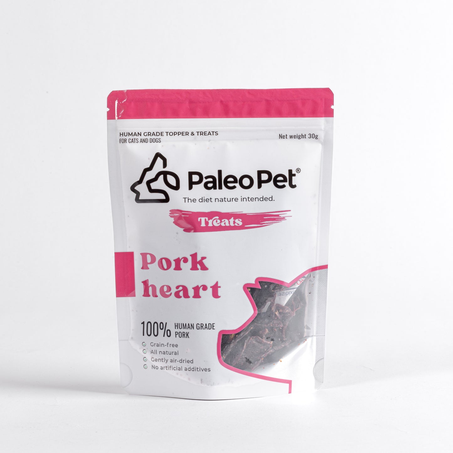 paleo pet pork heart 30g human grade img