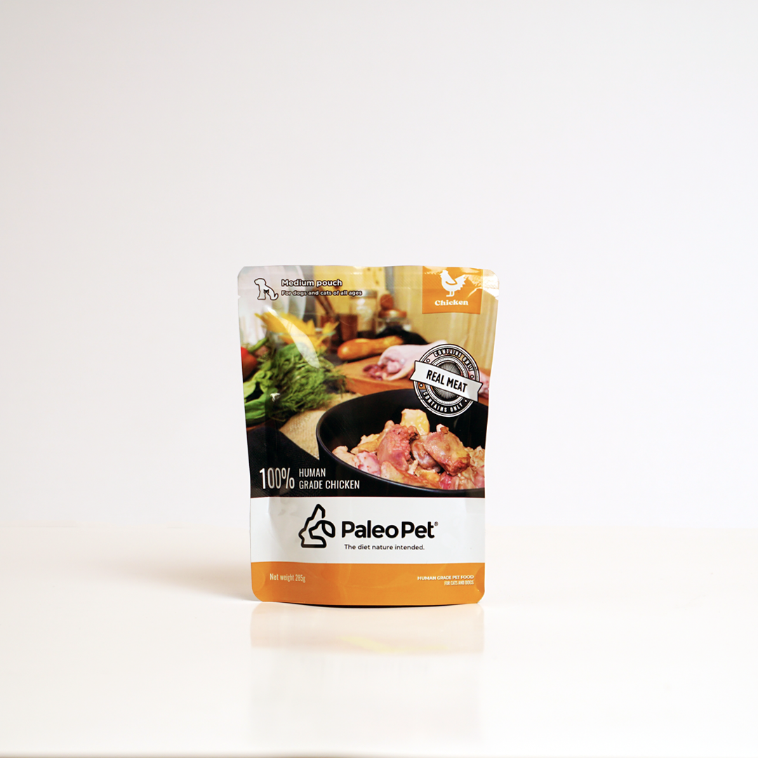 paleo pet medium pouch chicken