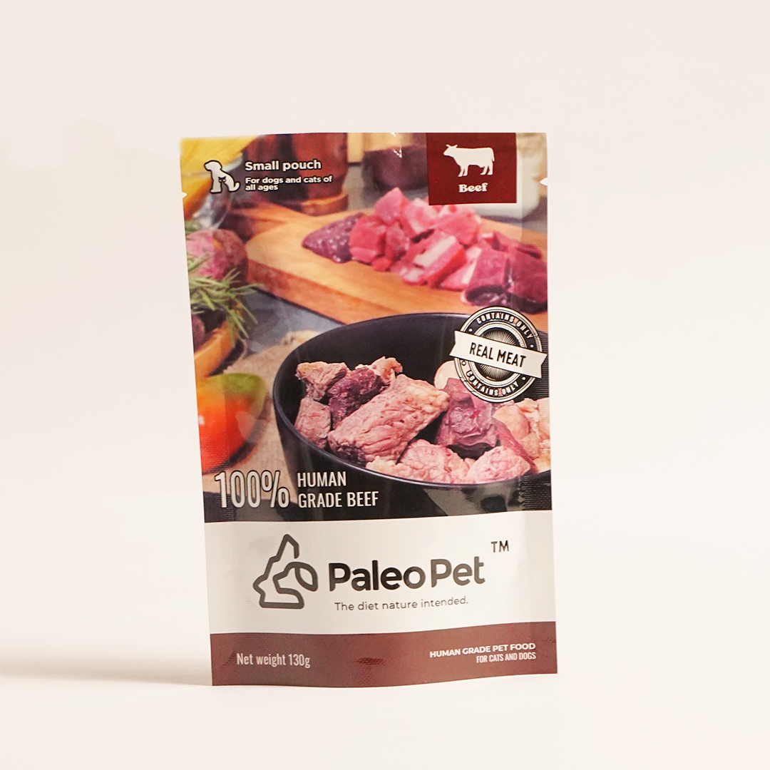 paleo pet small pouch beef