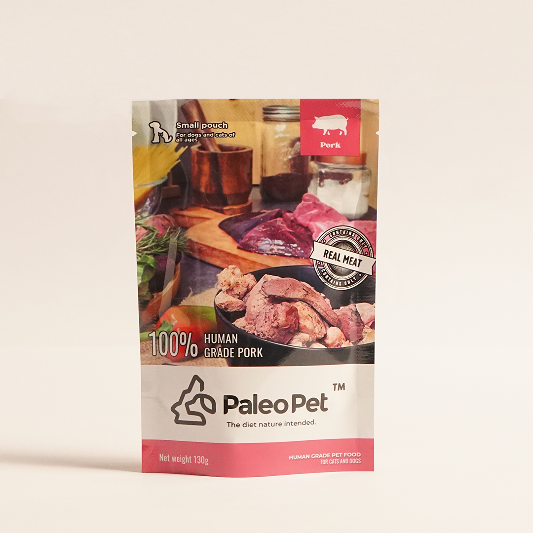 paleo pet small pouch pork