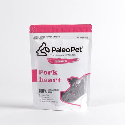 paleo pet pork heart 30g human grade img